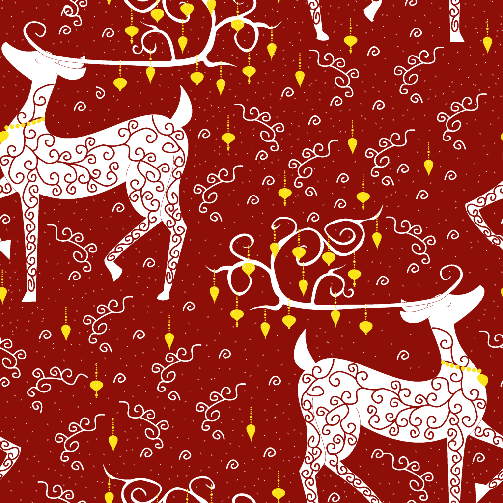 Holiday Deer Customizable Fabric Customizable Fabric 94381 