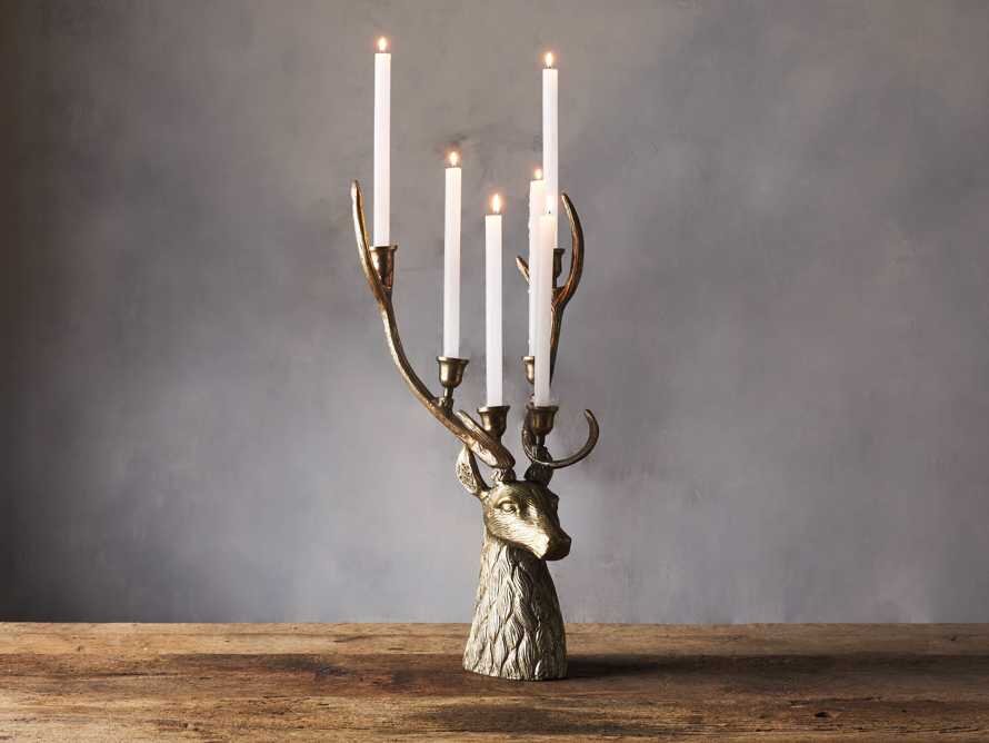 Stag Head Taper Candle Holder