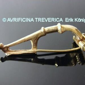 roman military brooch - brass, bronze - Aurificina Treverica