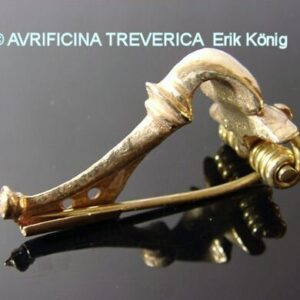roman military brooch - brass, bronze - Aurificina Treverica