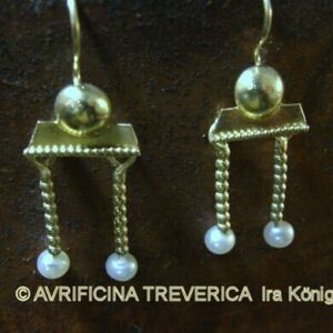 roman baretta earrings from Pompeii - Aurificina Treverica