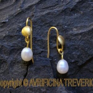 roman earrings from Herculaneum - silver 925, silver 925 goldplated 24 carat - Aurificina Treverica