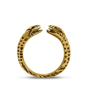 Roman two-headed snake ring - Sterling Silver 925, copy of anciet ring from Pompeii, Roman times, handmade in Italy - Silver Gilt - MuseumShopPompeii on Etsy