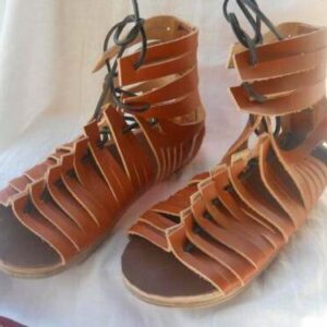 Roman Leather Sandal Caligae Light Brown Color - armourshopuk on eBay