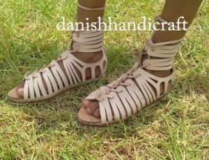 Roman Era Theme Roman Leather Lace Caligae Sandals Pair New For Unisex Footwear - danishhandicraft on eBay