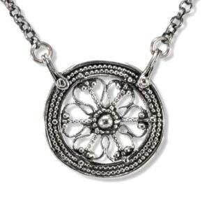 Roman Filigree Pendant, Silver - With Silver Chain 50 cm - Replik Shop