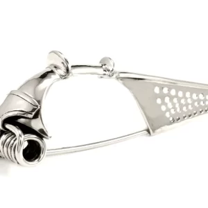 Large Double Button Brooch, Silver - Replik Shop