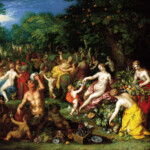 Jan Brueghel the Elder and Hendrick van Balen - A Bacchanal
about 1608 ‑ 1616
Speed Art Museum, 1967.24
Source: https://www.speedmuseum.org/collections/a-bacchanal/
Tags: period art color 17th century painting bacchanalia festival celebration Dutch feast Painting depicting a crowd of nude and scantily clad people celebrating the ancient Roman festival Bacchanalia by drinking, feasting, and cavorting