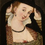 British (English) School; Portrait of a French Courtesan; National Trust, Lytes Cary Manor; http://www.artuk.org/artworks/portrait-of-a-french-courtesan-101474
http://www.nationaltrustcollections.org.uk/object/254719